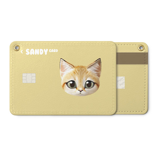 Sandy the Sand cat Face Card Holder