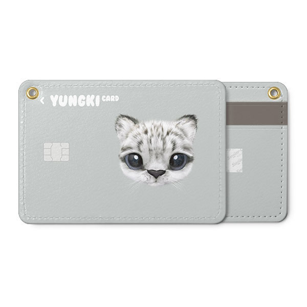 Yungki the Snow Leopard Face Card Holder
