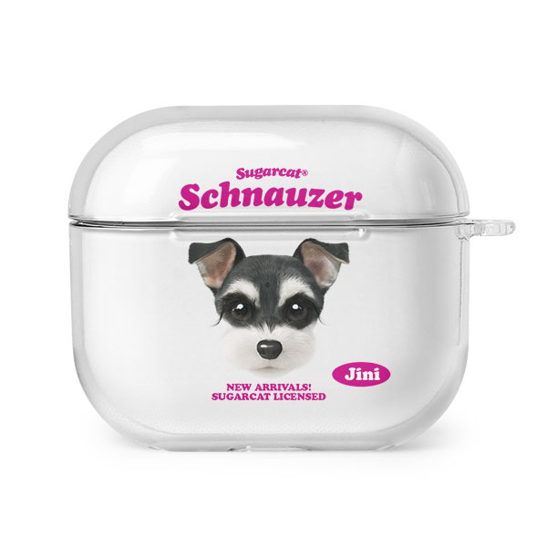 Jini the Schnauzer TypeFace AirPods 3 Clear Hard Case