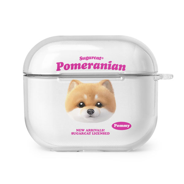 Pommy the Pomeranian TypeFace AirPods 3 Clear Hard Case
