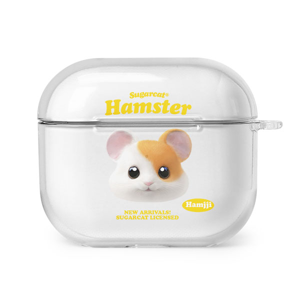 Hamjji the Hamster TypeFace AirPods 3 Clear Hard Case
