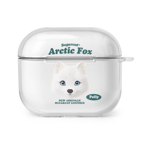 Polly the Arctic Fox TypeFace AirPods 3 Clear Hard Case