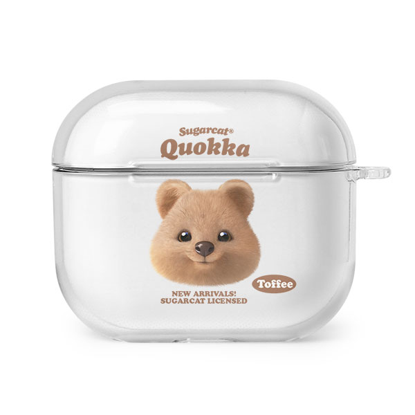 Toffee the Quokka TypeFace AirPods 3 Clear Hard Case