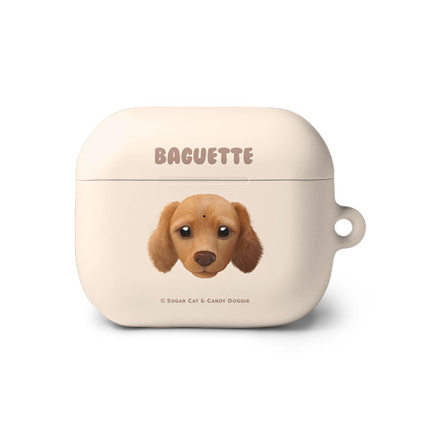 Baguette the Dachshund Face AirPods 3 Hard Case