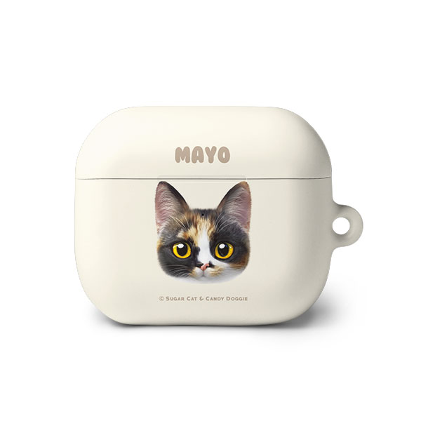 Mayo the Tricolor cat Face AirPods 3 Hard Case