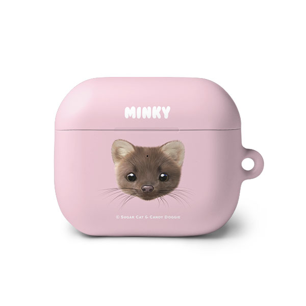 Minky the American Mink Face AirPods 3 Hard Case