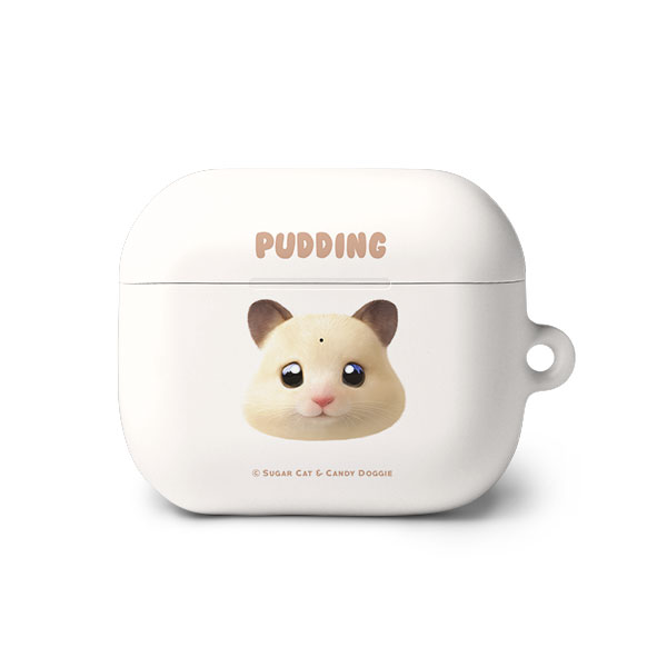 Pudding the Hamster Face AirPods 3 Hard Case