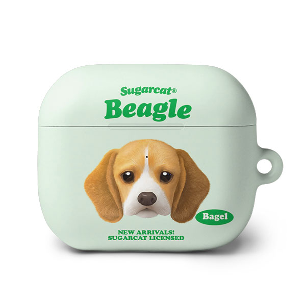 Bagel the Beagle TypeFace AirPods 3 Hard Case