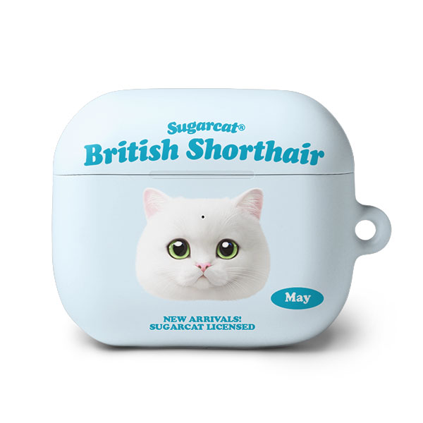 May the British Shorthair TypeFace AirPods 3 Hard Case
