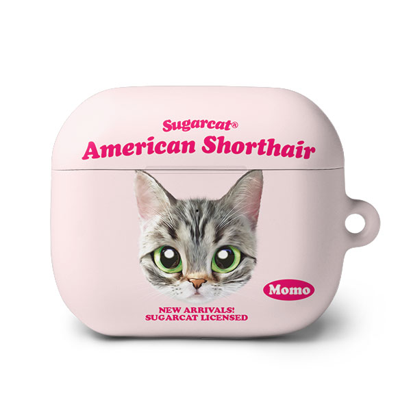 Momo the American shorthair cat TypeFace AirPods 3 Hard Case