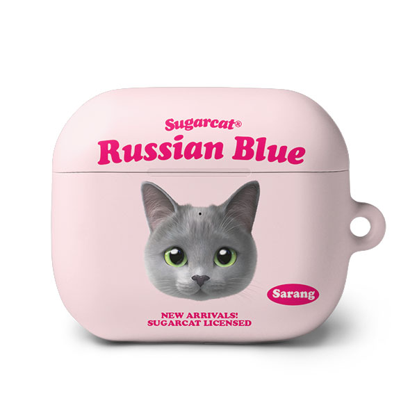 Sarang the Russian Blue TypeFace AirPods 3 Hard Case