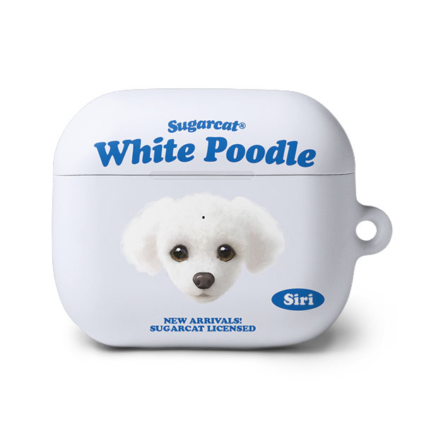 Siri the White Poodle TypeFace AirPods 3 Hard Case