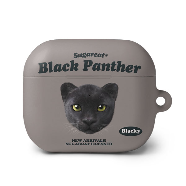 Blacky the Black Panther TypeFace AirPods 3 Hard Case