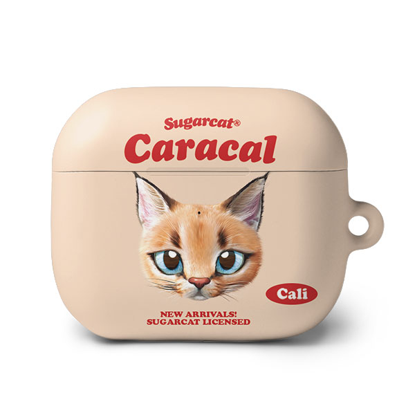 Cali the Caracal TypeFace AirPods 3 Hard Case