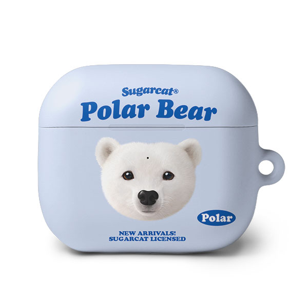 Polar the Polar Bear TypeFace AirPods 3 Hard Case