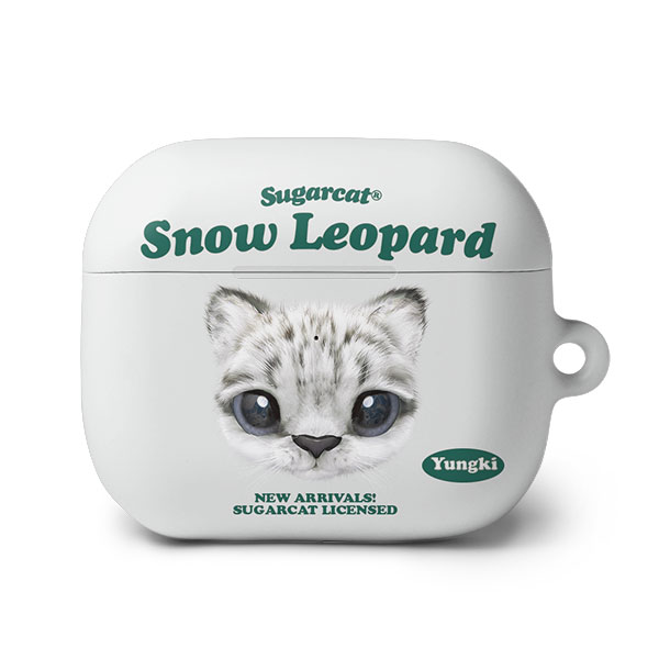 Yungki the Snow Leopard TypeFace AirPods 3 Hard Case