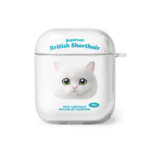 May the British Shorthair TypeFace AirPod Clear Hard Case