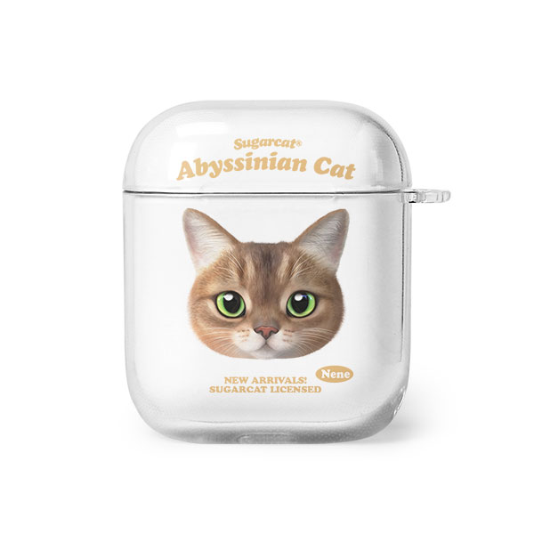 Nene the Abyssinian TypeFace AirPod Clear Hard Case