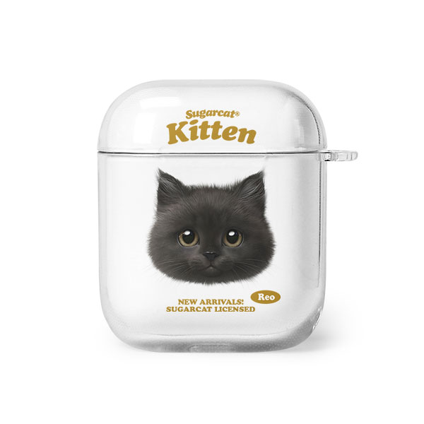 Reo the Kitten TypeFace AirPod Clear Hard Case