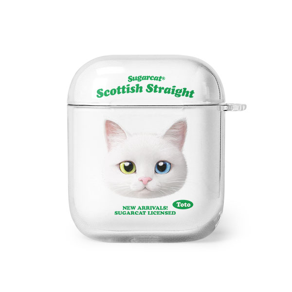 Toto the Scottish Straight TypeFace AirPod Clear Hard Case