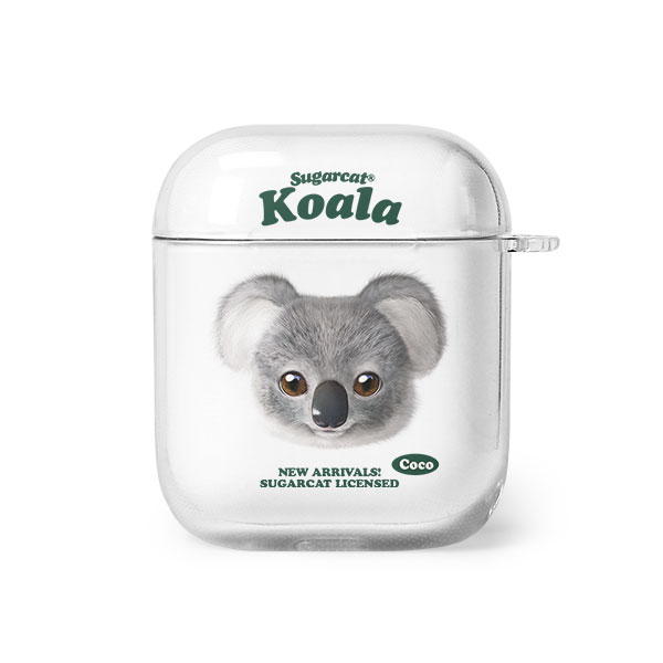 Coco the Koala TypeFace AirPod Clear Hard Case