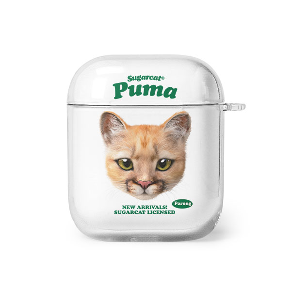 Porong the Puma TypeFace AirPod Clear Hard Case