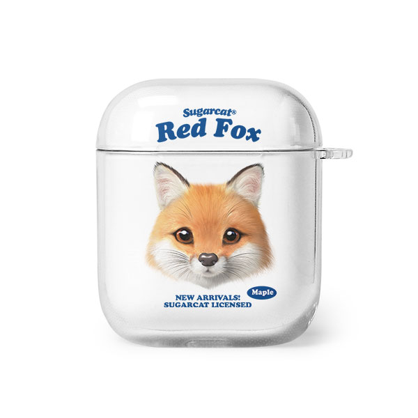 Maple the Red Fox TypeFace AirPod Clear Hard Case