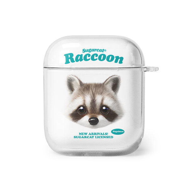 Nugulman the Raccoon TypeFace AirPod Clear Hard Case