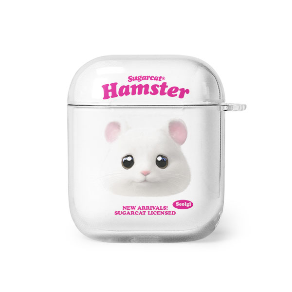 Seolgi the Hamster TypeFace AirPod Clear Hard Case