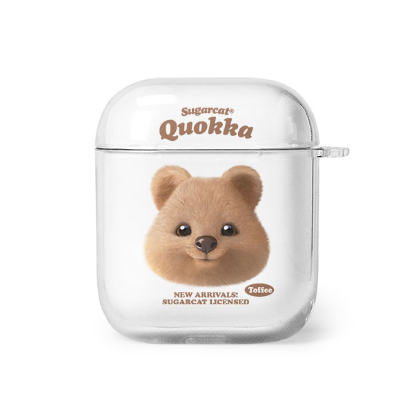 Toffee the Quokka TypeFace AirPod Clear Hard Case