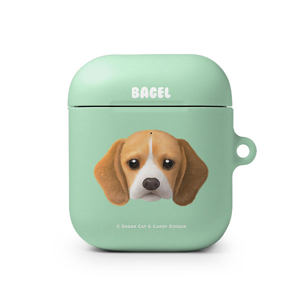 Bagel the Beagle Face AirPod Hard Case