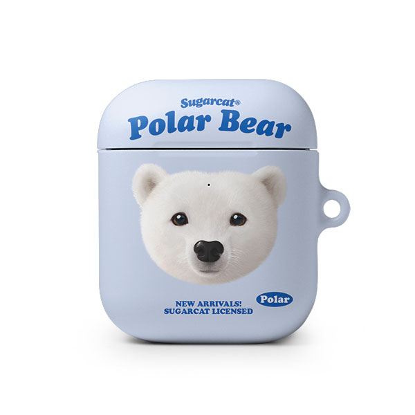 Polar the Polar Bear TypeFace AirPod Hard Case