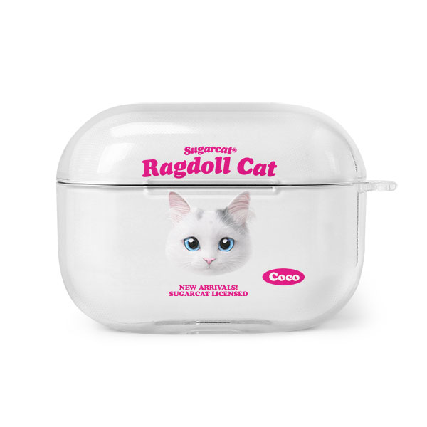 Coco the Ragdoll TypeFace AirPod PRO Clear Hard Case