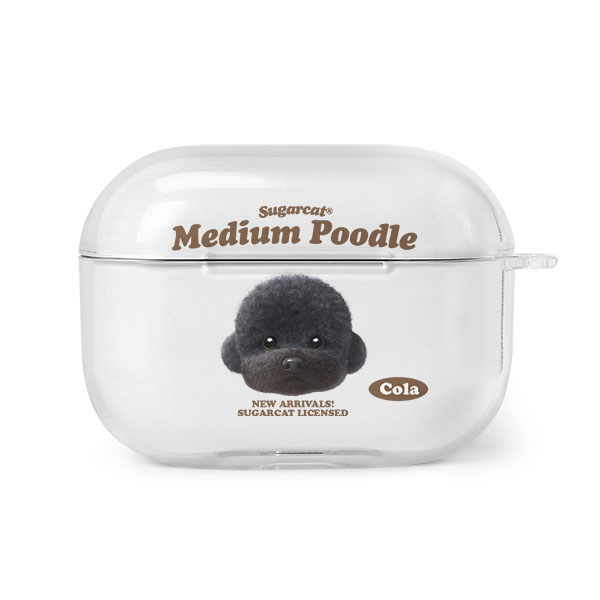 Cola the Medium Poodle TypeFace AirPod PRO Clear Hard Case