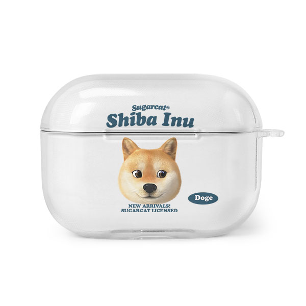 Doge the Shiba Inu TypeFace AirPod PRO Clear Hard Case