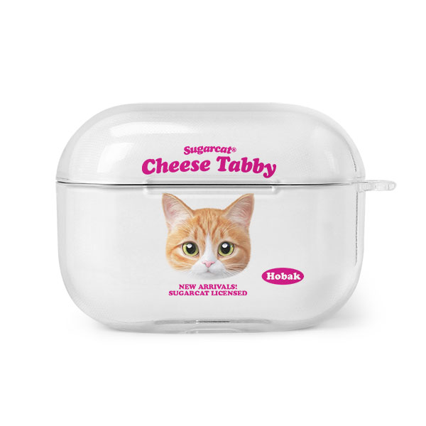 Hobak the Cheese Tabby TypeFace AirPod PRO Clear Hard Case