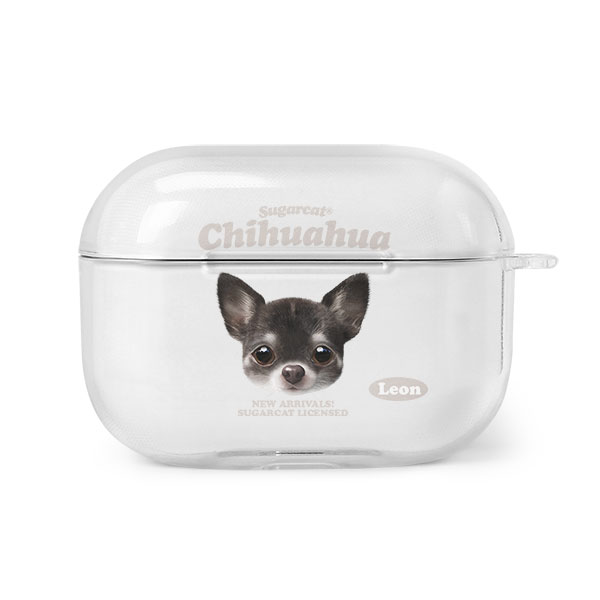 Leon the Chihuahua TypeFace AirPod PRO Clear Hard Case