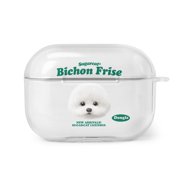 Dongle the Bichon TypeFace AirPod PRO Clear Hard Case