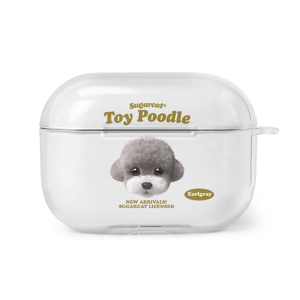 Earlgray the Poodle TypeFace AirPod PRO Clear Hard Case