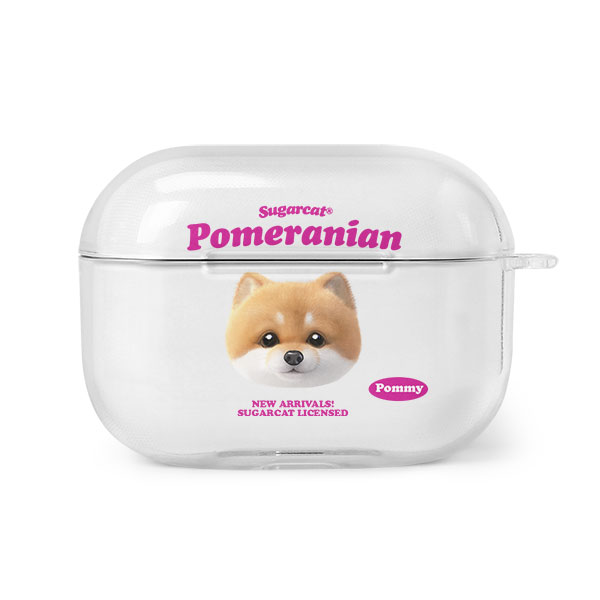 Pommy the Pomeranian TypeFace AirPod PRO Clear Hard Case