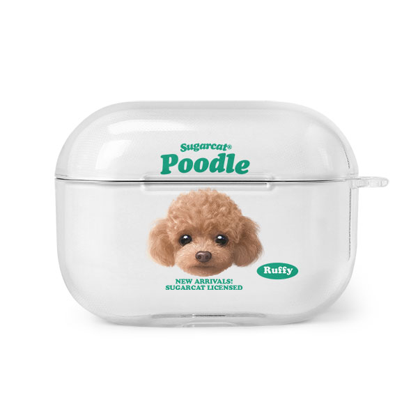 Ruffy the Poodle TypeFace AirPod PRO Clear Hard Case