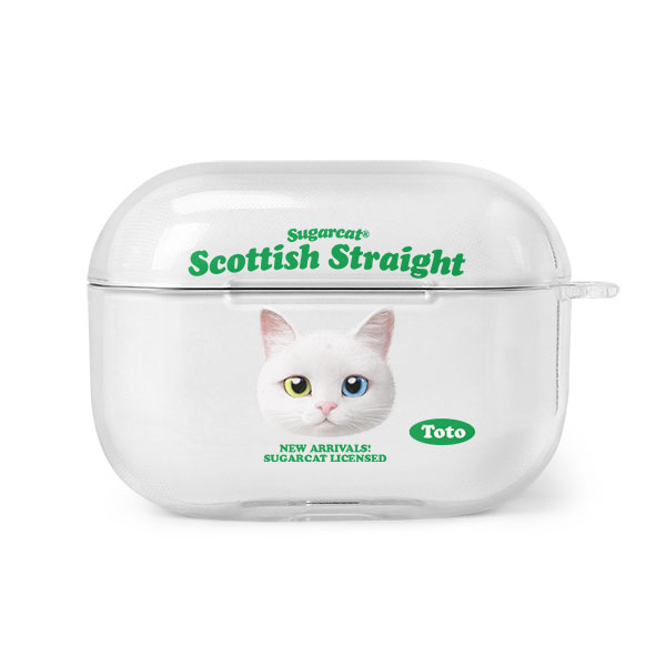 Toto the Scottish Straight TypeFace AirPod PRO Clear Hard Case