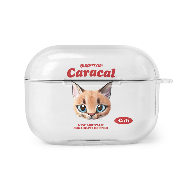 Cali the Caracal TypeFace AirPod PRO Clear Hard Case