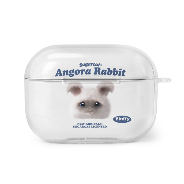 Fluffy the Angora Rabbit TypeFace AirPod PRO Clear Hard Case