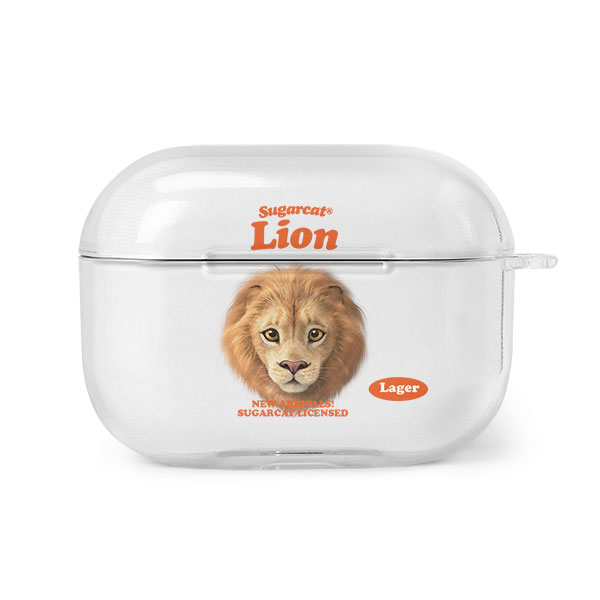 Lager the Lion TypeFace AirPod PRO Clear Hard Case