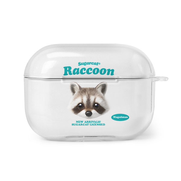Nugulman the Raccoon TypeFace AirPod PRO Clear Hard Case