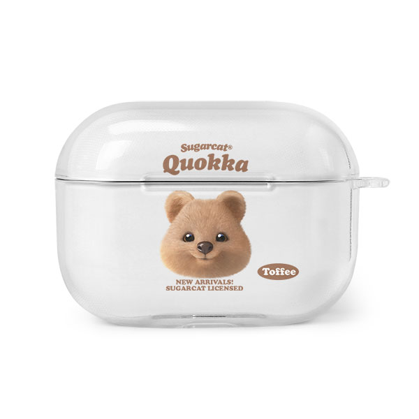 Toffee the Quokka TypeFace AirPod PRO Clear Hard Case
