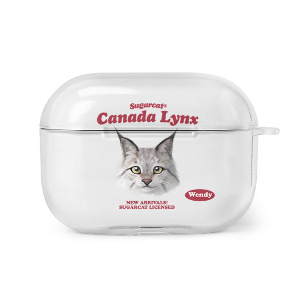 Wendy the Canada Lynx TypeFace AirPod PRO Clear Hard Case