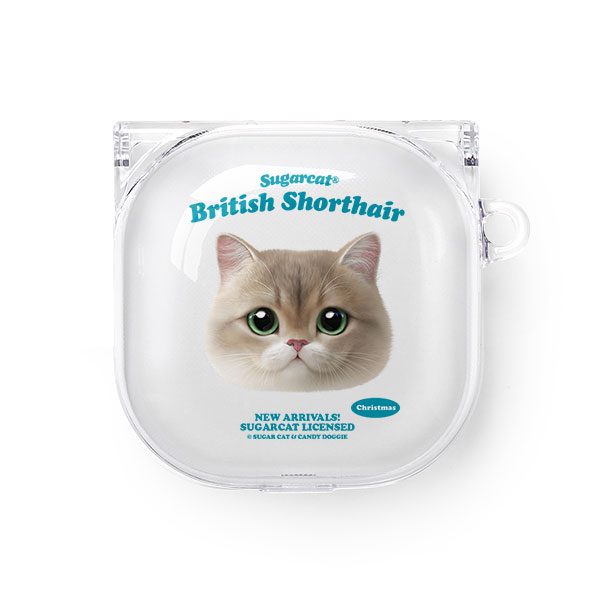 Christmas the British Shorthair TypeFace Buds Pro/Live Clear Hard Case