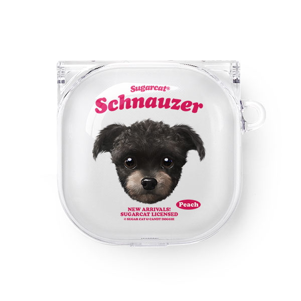 Peach the Schnauzer TypeFace Buds Pro/Live Clear Hard Case